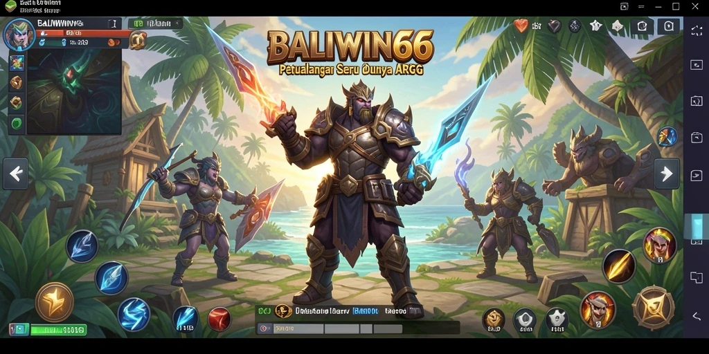 Screenshot menggambarkan aksi mendebarkan dalam BALIWIN66.
