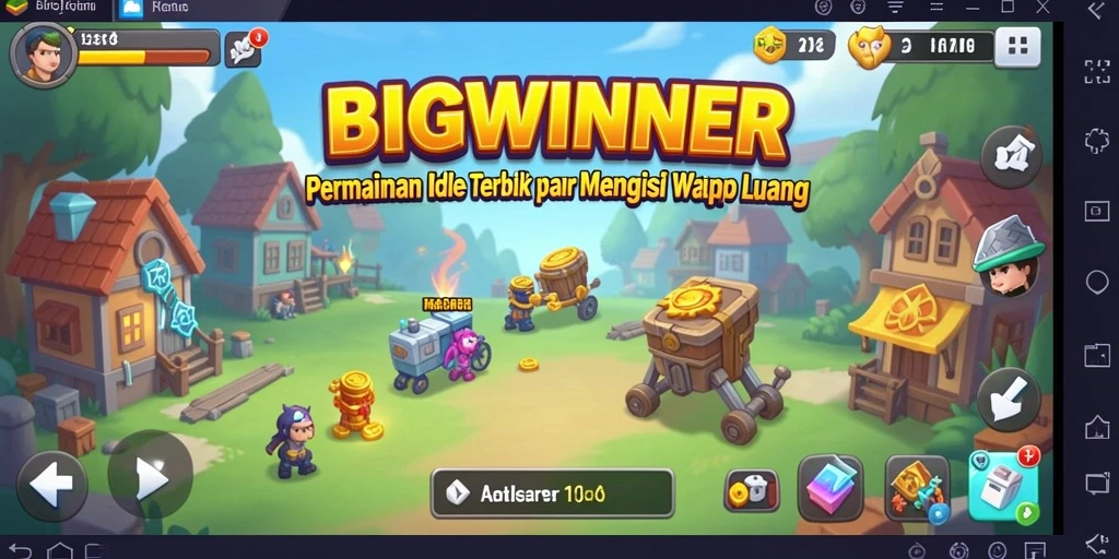 Tampilan gameplay Idle yang menarik dalam BIGWINNER.