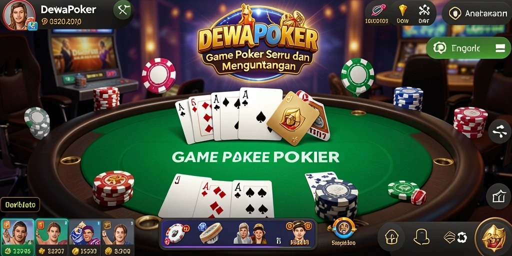 Tampilan menarik dan gameplay seru DEWAPOKER Poker.