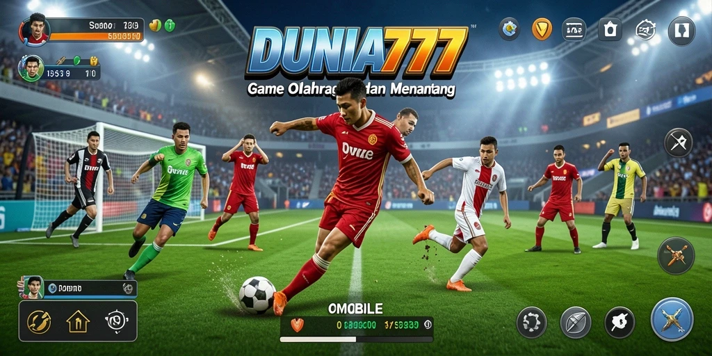 Screenshot menunjukkan aksi seru dalam DUNIA777.