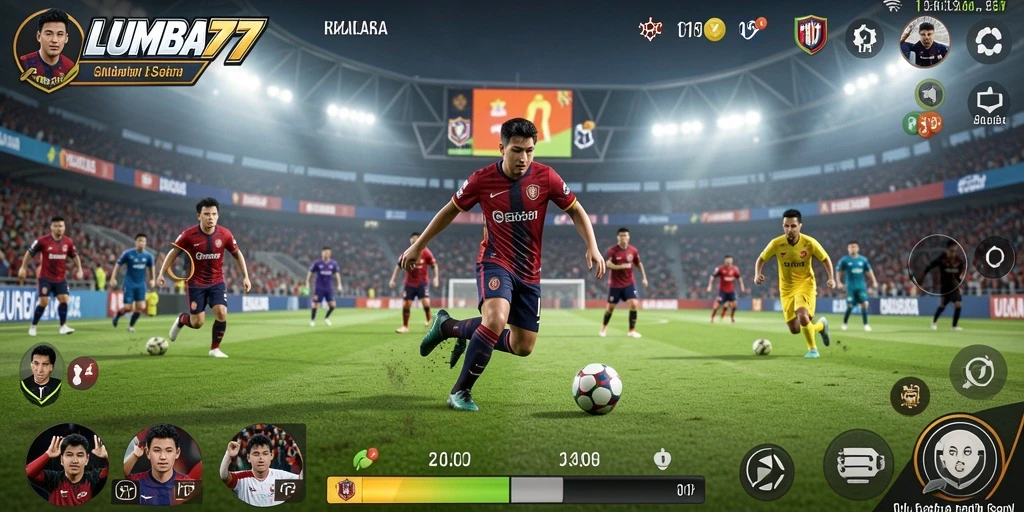 Tampilkan aksi mendebarkan dari game sepak bola LUMBA77.
