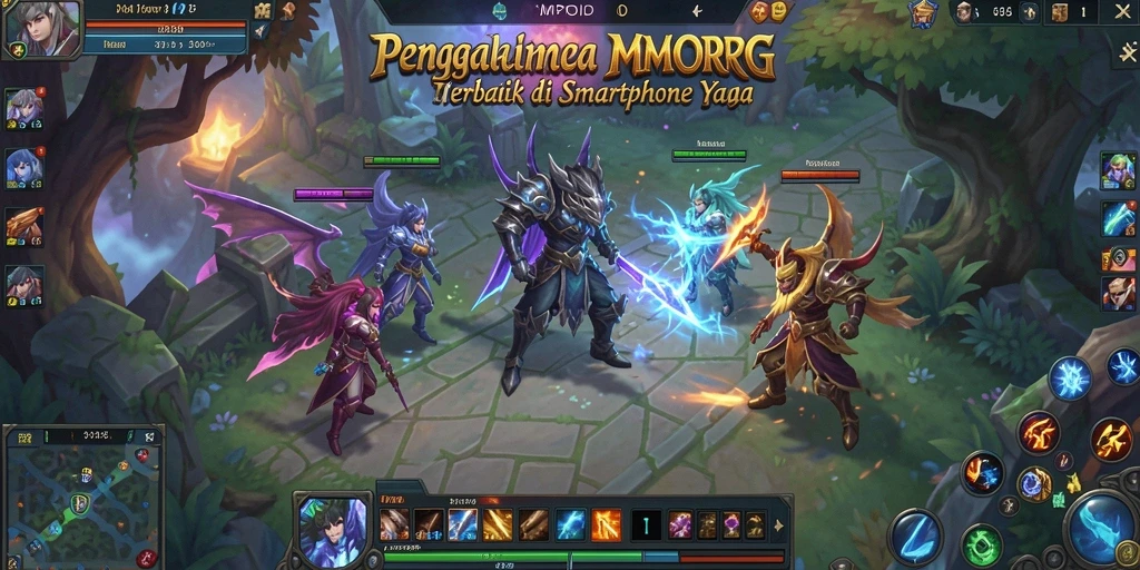 Gameplay MPOID yang seru dalam dunia MMORPG yang luas.