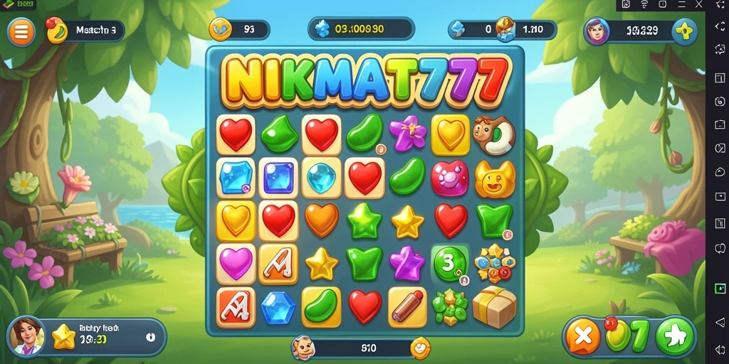 Tampilan gameplay seru dan penuh warna dari NIKMAT777.