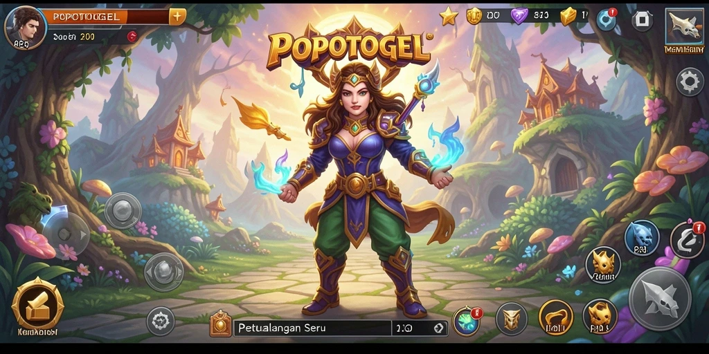 Tangkapan layar menunjukkan aksi seru dalam <strong>POPOTOGEL</strong> saat bertarung di dunia fantasi.