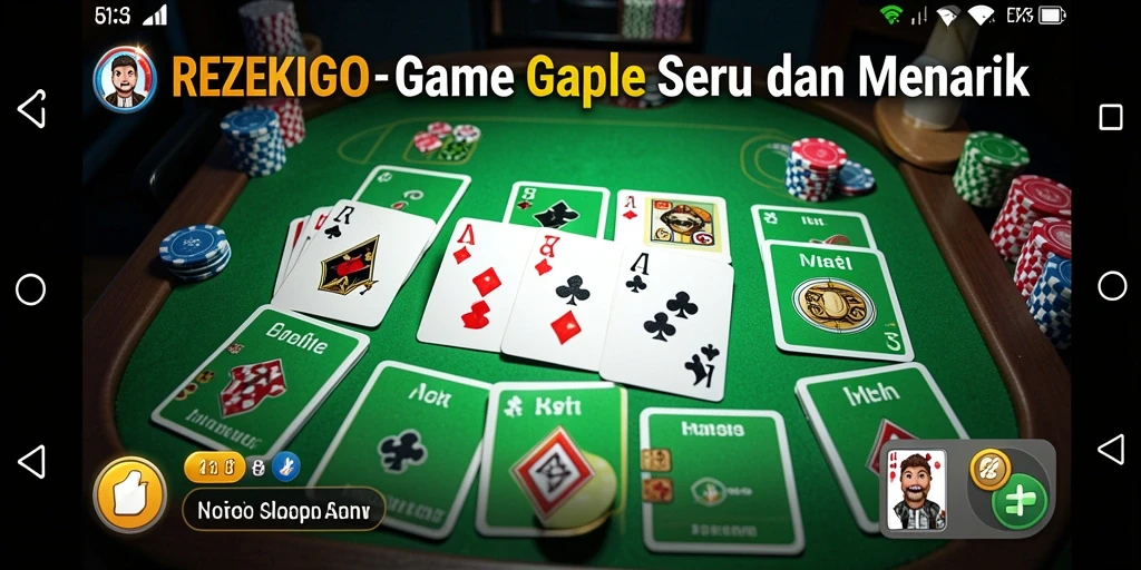 Tampilan gameplay Gaple yang seru dan interaktif.