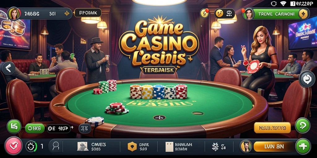 Screenshot gameplay RP62RP menampilkan suasana kasino langsung yang mendebarkan.