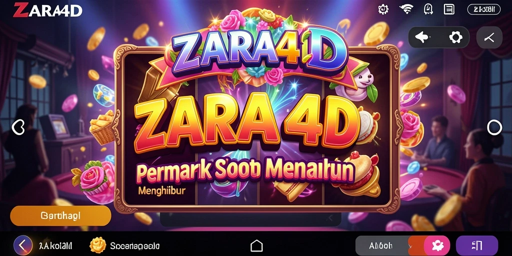Tampilan gameplay ZARA4D yang menakjubkan dan penuh warna.